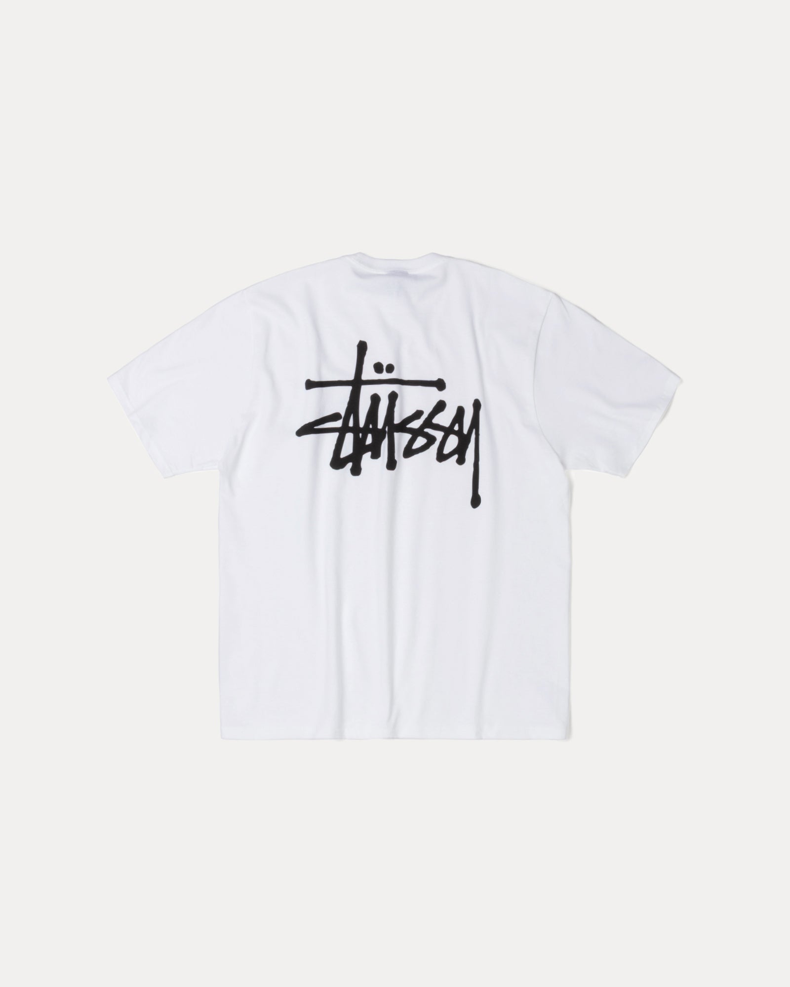 Basic Stussy Tee Mens Short Sleeve In White | hero:main:collection:new-arrivals,shirts,tops-shirts,all,tees,outerwear,denim,knits,accessories,sunglasses,hoodies,sweats,mens-hoodies-sweatshirts,shorts,pants,bottoms
