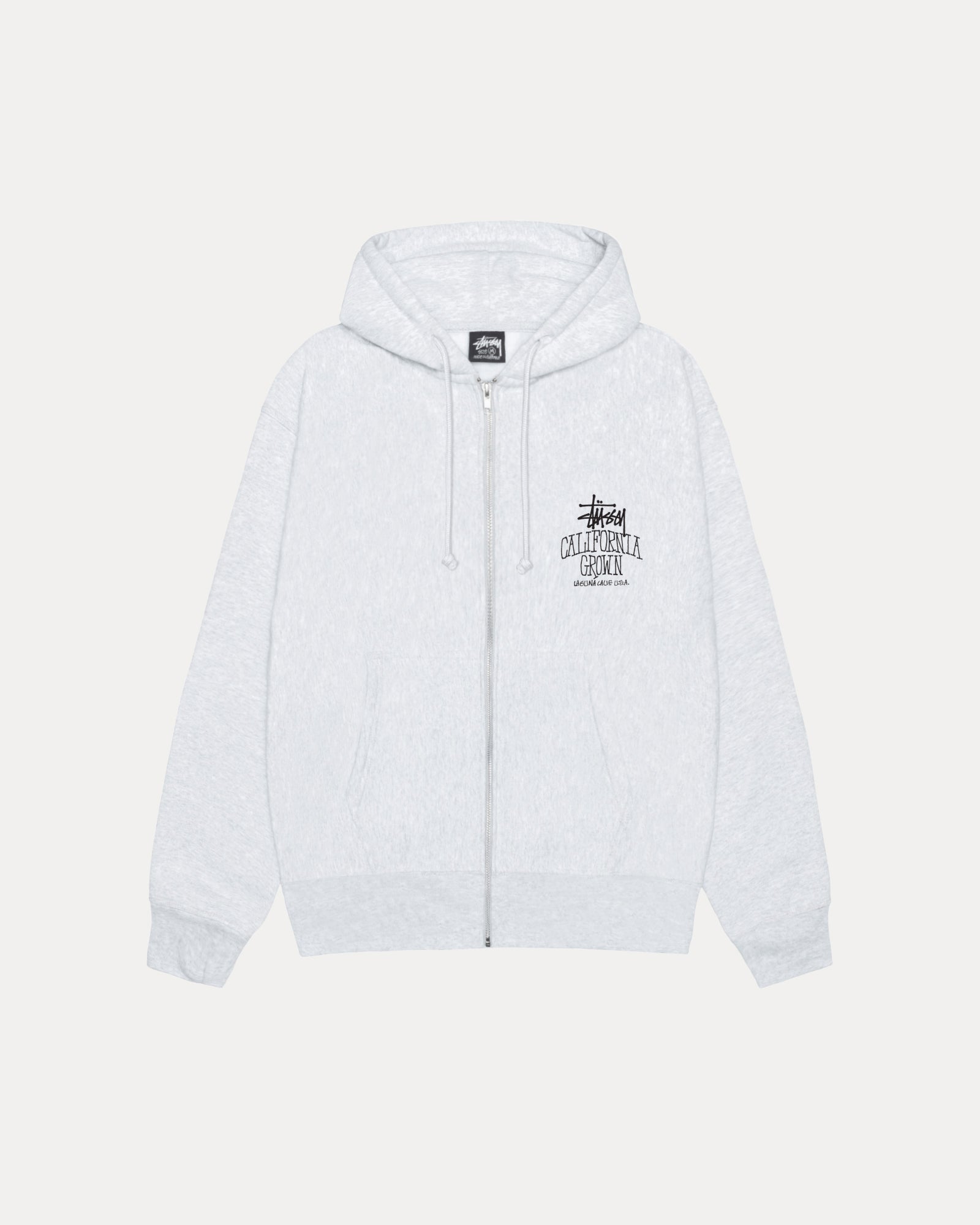 Cali Grown Zip Hood Mens Long Sleeve In Ash Heather | hero:main:collection:new-arrivals,shirts,tops-shirts,all,tees,outerwear,denim,knits,accessories,sunglasses,hoodies,sweats,mens-hoodies-sweatshirts,shorts,pants,bottoms