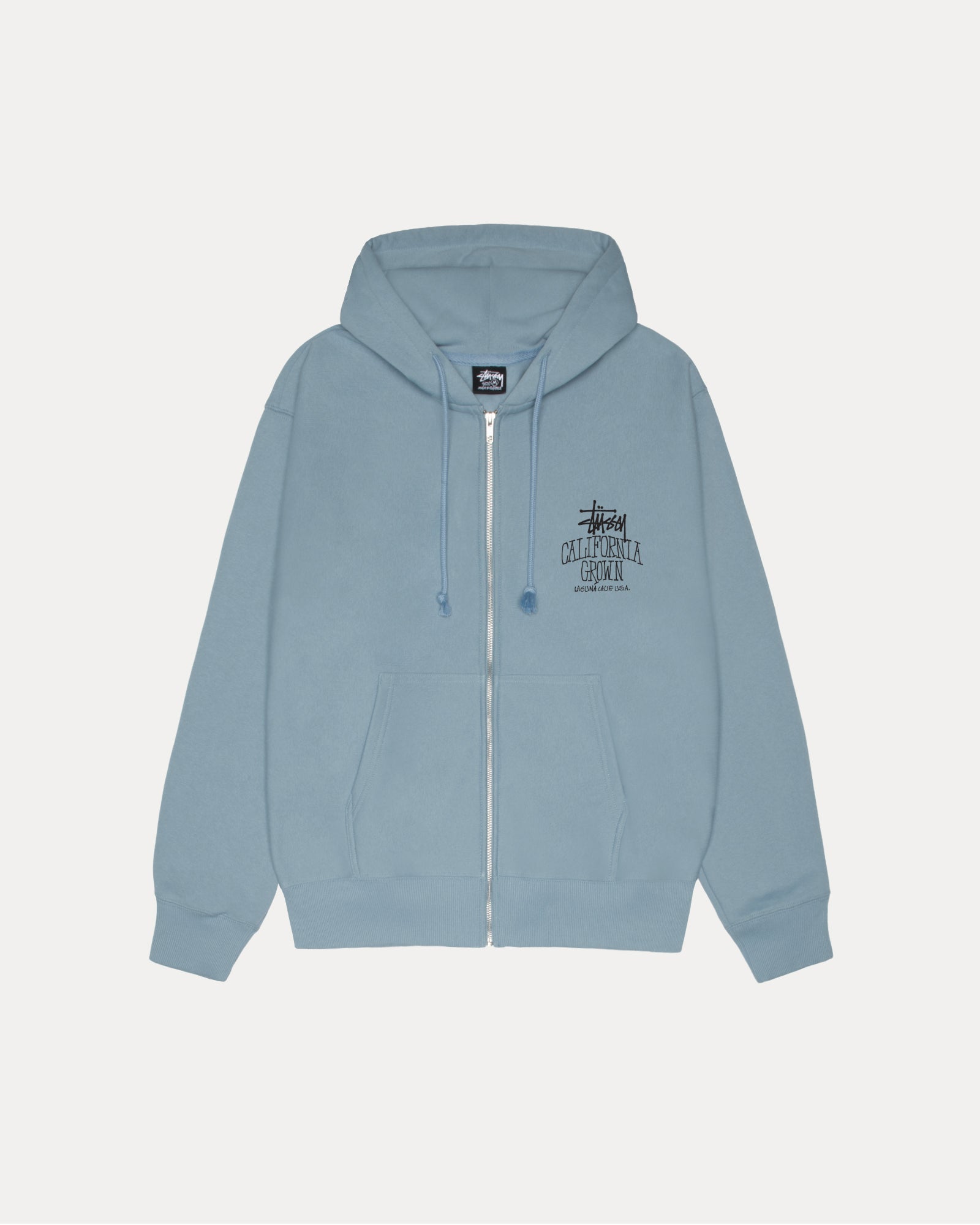 Cali Grown Zip Hood Mens Long Sleeve In Slate | hero:main:collection:new-arrivals,shirts,tops-shirts,all,tees,outerwear,denim,knits,accessories,sunglasses,hoodies,sweats,mens-hoodies-sweatshirts,shorts,pants,bottoms